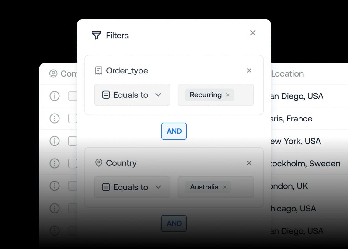 Nail customer segmentation with custom filters